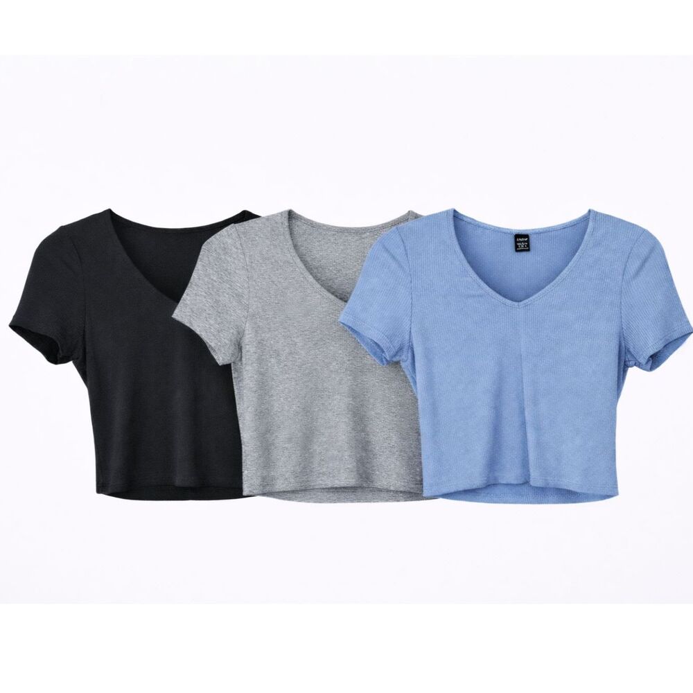 SHEIN RIBBED SHORT SLEEVE EVERYDAY WEAR ATHLEISURE LOUNGE BUNDLE SIZE SMALL